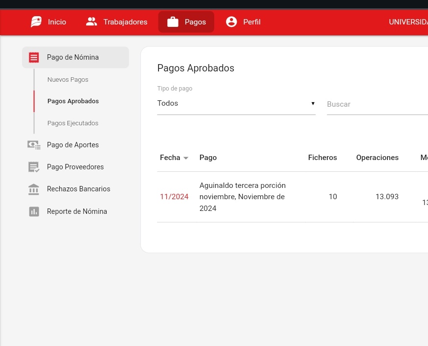#IMPORTANTE Se informa a la comunidad universitaria que fueron cargados los ficheros correspondientes al tercer 25% del Bono Fin de Año para todo el personal activo y pasivo de la institución. Mismos que fueron aprobados y nos encontramos a la espera de ejecución.
