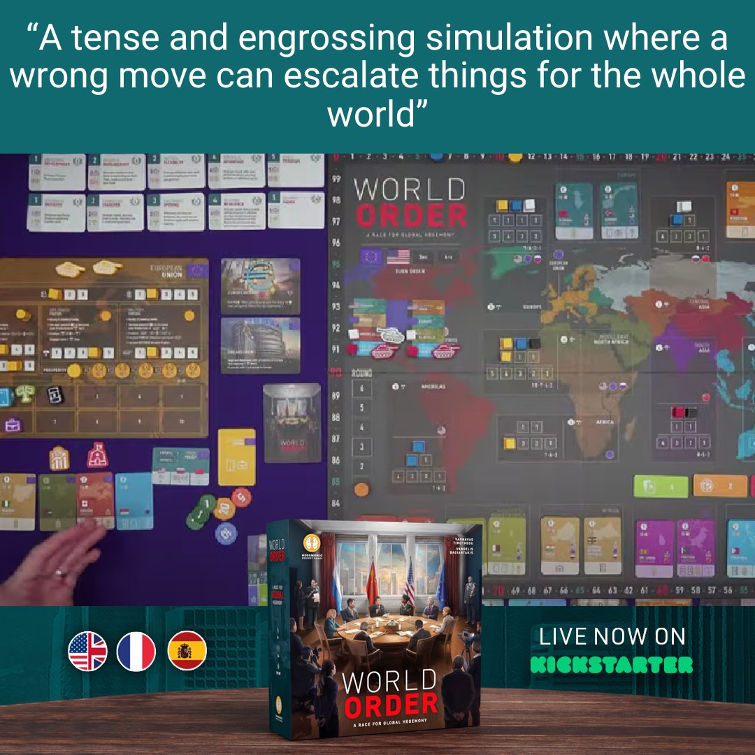HegemonicP's tweet photo. ๐ A huge thank you to Slickerdrips for creating this amazing overview of World Order! ๐
๐ฅ https://t.co/Zz28UpTDiT
Donโt forget to check out our Kickstarter campaign! ๐
๐ https://t.co/ZVkVExCmO6
#WorldOrderGame #BoardGames #Kickstarter #Geopolitics #HegemonicProject https://t.co/OWUv2Of9qi
