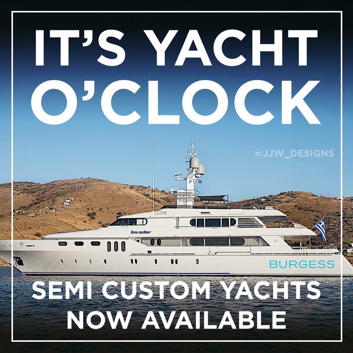 JJW Designs (@jjw_designs) on Twitter photo One Minute Brief of the Day:
Create campaign posters to promote @burgessyachts semi-custom yachts, expressing how they’re not just a purchase but a reflection of the owner’s personality and style. #BurgessYachts
<a href="/OneMinuteBriefs/">One Minute Briefs ⏱️</a> One Minute Brief of the Day:
Create campaign posters to promote @burgessyachts semi-custom yachts, expressing how they’re not just a purchase but a reflection of the owner’s personality and style. #BurgessYachts
<a href="/OneMinuteBriefs/">One Minute Briefs ⏱️</a>