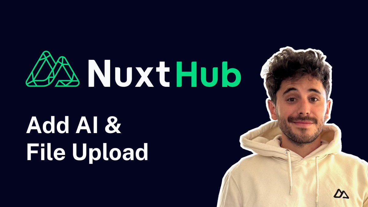 Had to make a quick video about adding AI &amp; File upload to your <a href="/nuxt_js/">Nuxt</a> application using <a href="/nuxt_hub/">NuxtHub</a> 😊