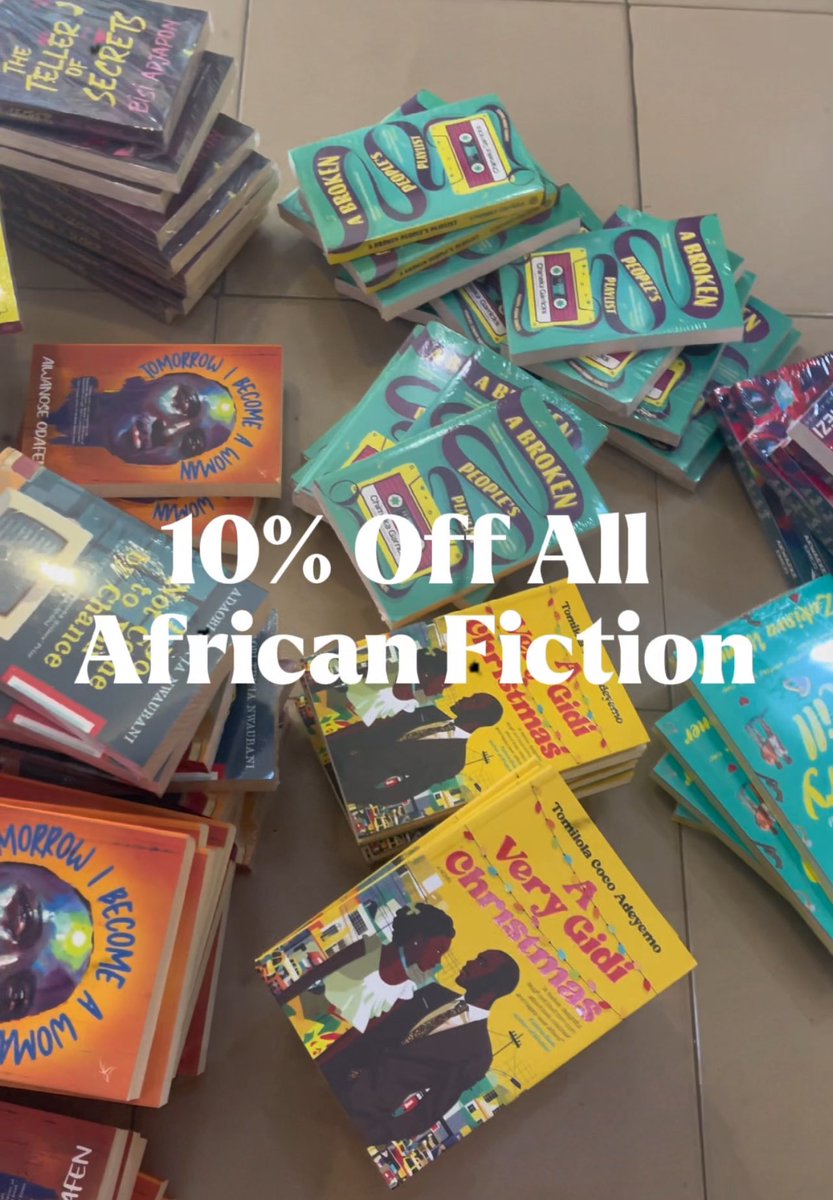 schoolstore_ng's tweet photo. Get a 10% discount on all African Fiction we have in store 🥳 https://t.co/0FGhtvw4FT