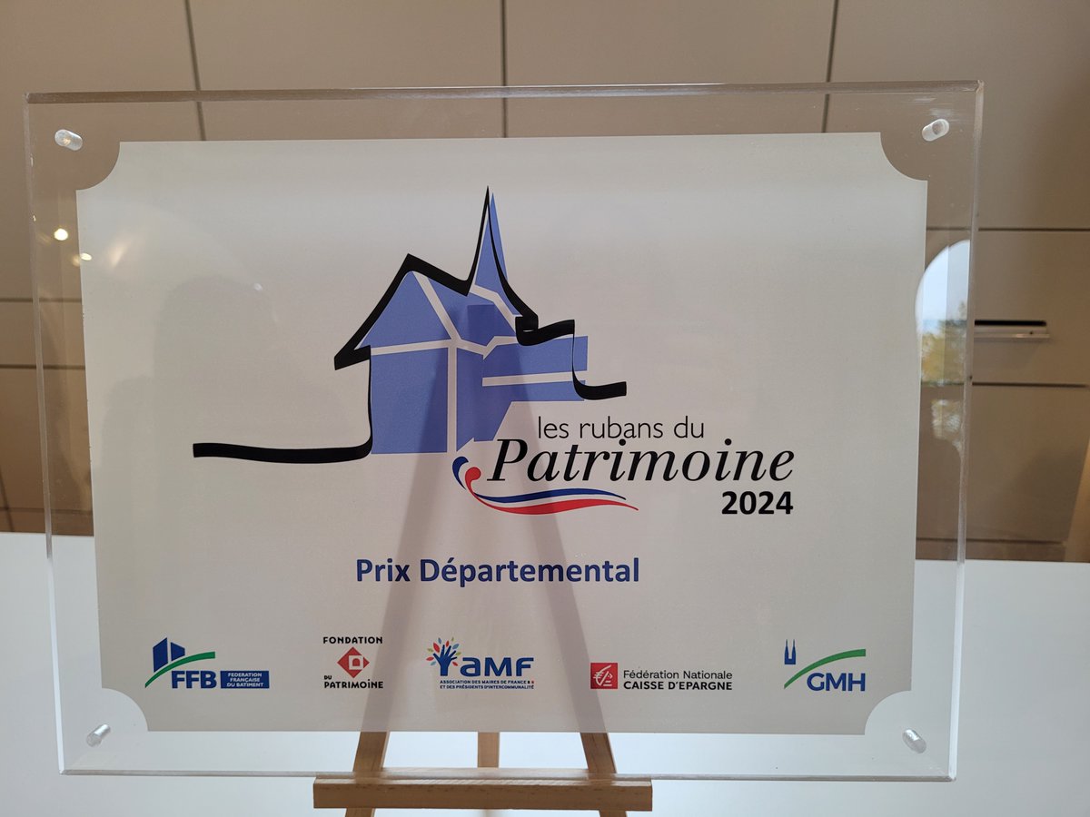 Le concours des Rubans du patrimoine, organisé par la <a href="/FFBatiment/">FFB - Fédération Française du Bâtiment</a>, récompense les communes ayant réalisé des projets de #réhabilitation du #patrimoine bâti. Aujourd'hui, l'Agglo a remporté le prix départemental pour la rénovation de l'église Saint-Cyr dédiée aux artisans d'art 👏