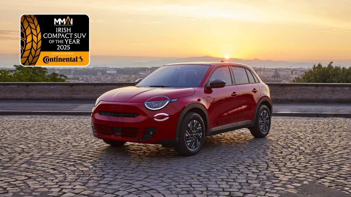 Well done to <a href="/FiatIreland/">Fiat Ireland</a>, who win the Irish Compact SUV of the Year in association with Continental Tyres for the Fiat 600 #ICOTY2025