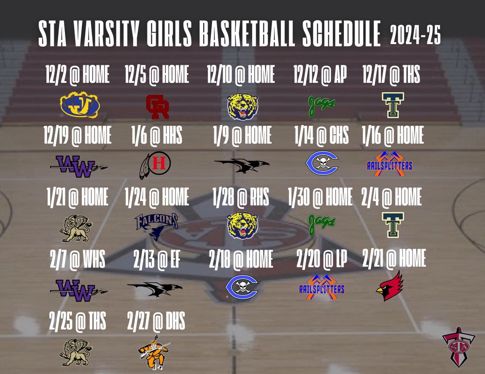 My team’s schedule for the 24-25 Basketball season🏀🏀