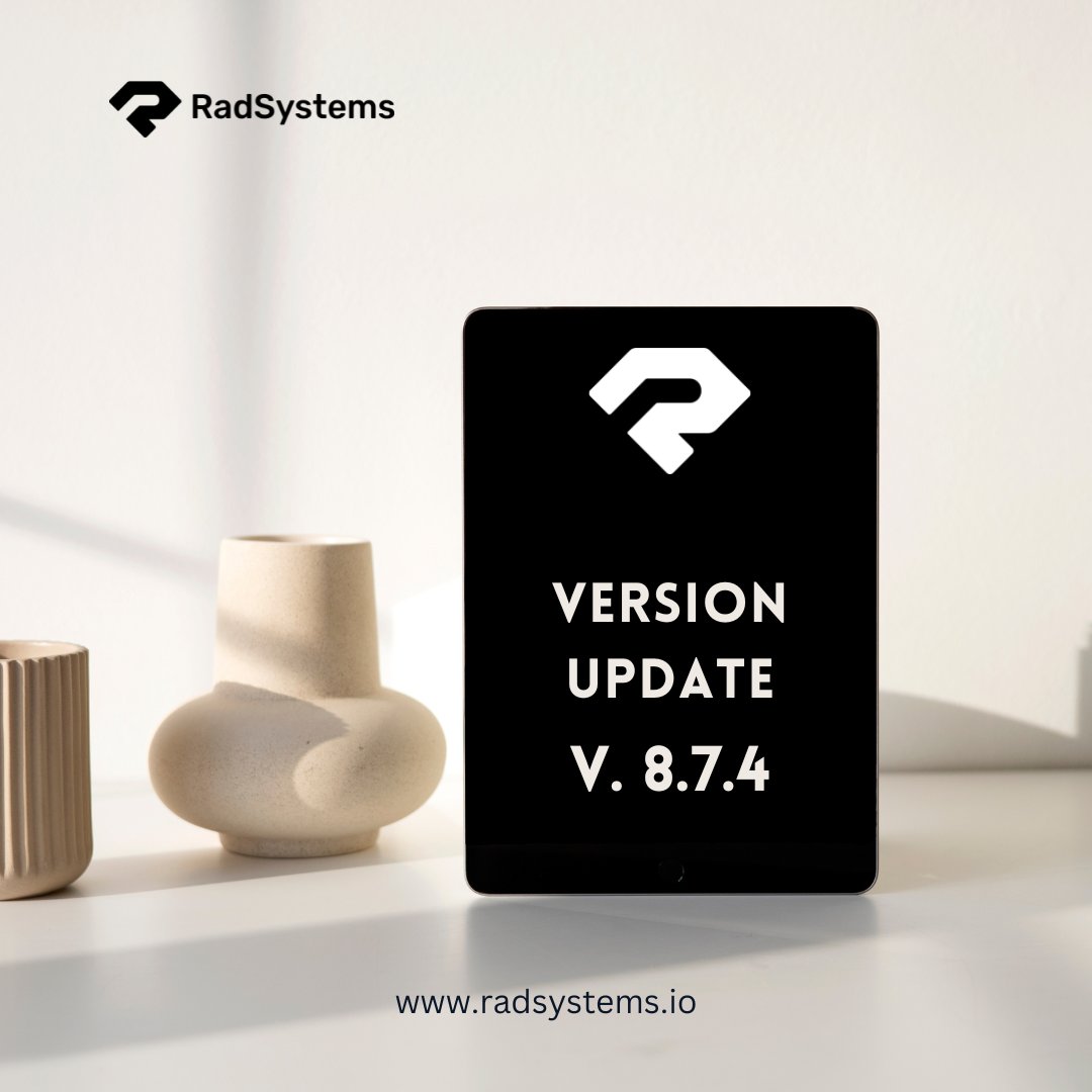 myradsystems's tweet image. We are thrilled to announce the release of RadSystems Version 8.7.4, packed with exciting updates, essential upgrades, and bug fixes to enhance your low-code development experience.