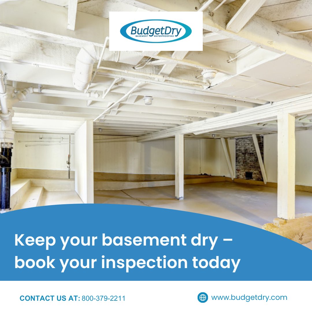 BudgetDry's tweet photo. Ensure your home stays protected from water damage with our expert inspection services. Our team will assess your basement for potential issues and provide effective solutions. Schedule your inspection now for peace of mind. 

https://t.co/EnWZzLocr3 

#BasementProtection #Water https://t.co/zNG0hlBLsA