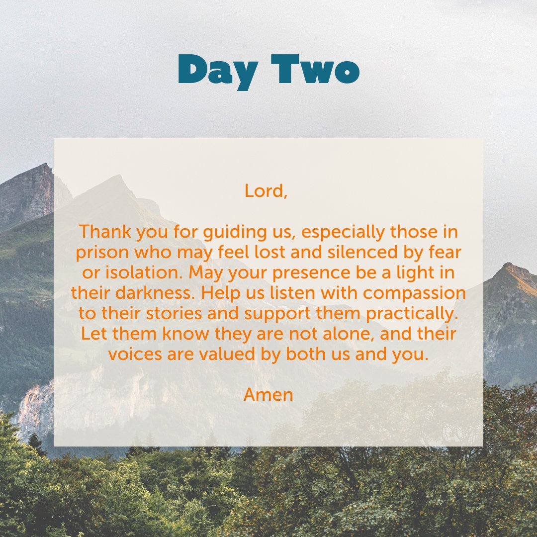🙏 Day 2 // As we continue Prisoners Week, we pray for those feeling isolated. Isaiah 41:10 reminds us of God’s presence:
"Do not fear, for I am with you... I will uphold you." – Isaiah 41:10
Reach out &amp; help people today: prisonersweek.org.uk/support 💪🌿