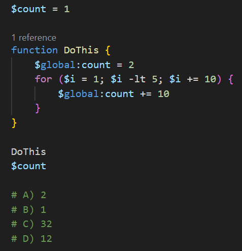 dfinke's tweet image. PowerShell Question / Quiz
What is the output of the following PowerShell code and why?
#powershell #powershellquiz #developer #scripter