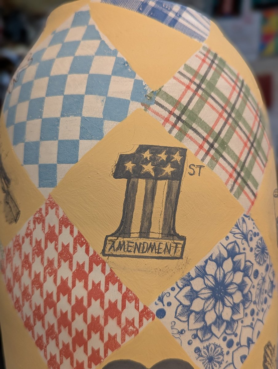 Work in progress. Painted underglaze on ceramic