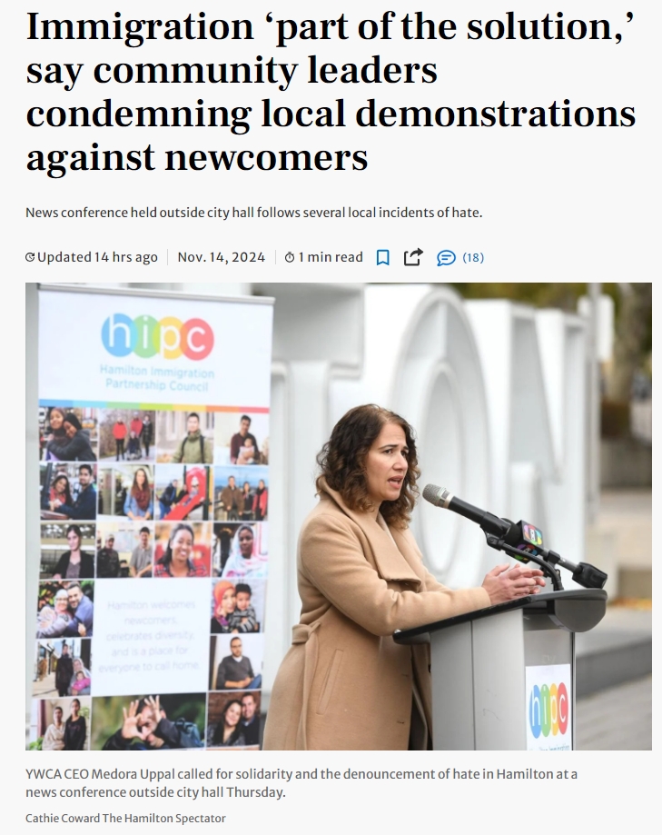 HIPC (@hipchamilton) on Twitter photo Immigration 'part of the solution,' say community leaders condemning local demonstrations against newcomers - <a href="/TheSpec/">Hamilton Spectator</a>
Read the complete article here: thespec.com/news/hamilton-… Immigration 'part of the solution,' say community leaders condemning local demonstrations against newcomers - <a href="/TheSpec/">Hamilton Spectator</a>
Read the complete article here: thespec.com/news/hamilton-…