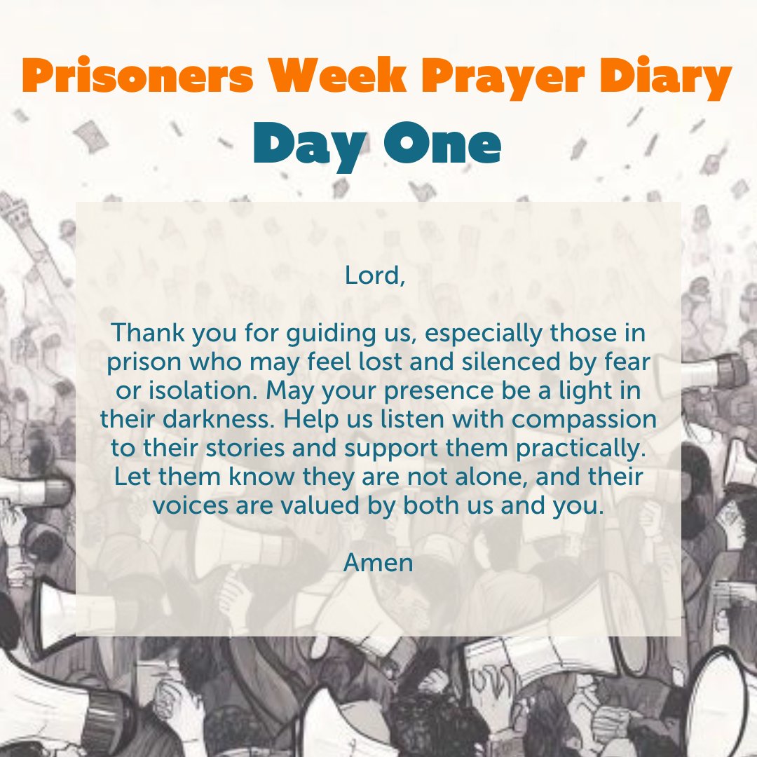 Prisoners Week begins today! As we reflect on "Hear My Voice," lift up those who feel lost or voiceless. May they experience comfort:
"Even though I walk through the darkest valley, I will fear no evil, for you are with me." – Psalm 23:4
Find out more: prisonersweek.org.uk