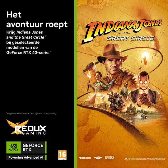 Vanaf nu gratis bij elke Redux Game PC met een Nvidia GeForce RTX 4070, 4070 SUPER, 4070 Ti SUPER, 4080 of 4090 videokaart: De gloednieuwe game "Indiana Jones and the Great Circle"! #RTXON #NVIDIARTX #NVIDIAGEFORCE #DLSS #RTXAI

reduxgaming.nl/nvidia-indiana…