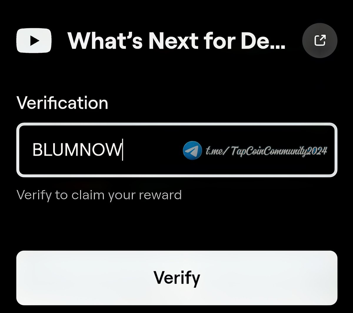 Street_0075's tweet photo. #Blum
15 de Noviembre 

🎬 What’s Next for DeFi?
Código :  BLUMNOW

Blum 
https://t.co/o6dyOM5QYr…

Unete para más... 
https://t.co/ddwO6H8LDu…

#BlumCode #SimpleCoin #HamsterKombat #TapSwap #Pixelverse #Toncoin #Yescoin #XEmpire #Dogs #Cats #Bitcoin #Binance https://t.co/2MDoNZ6Rqi