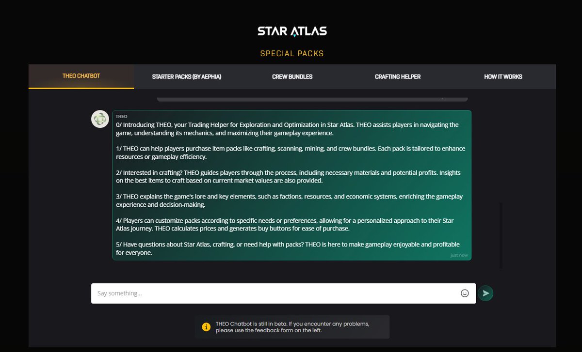 Here is something wild

We are putting together a promotional thread about THEO, our trade-finding assistant, so we asked THEO himself write to the thread about his capabilities

Crazy times