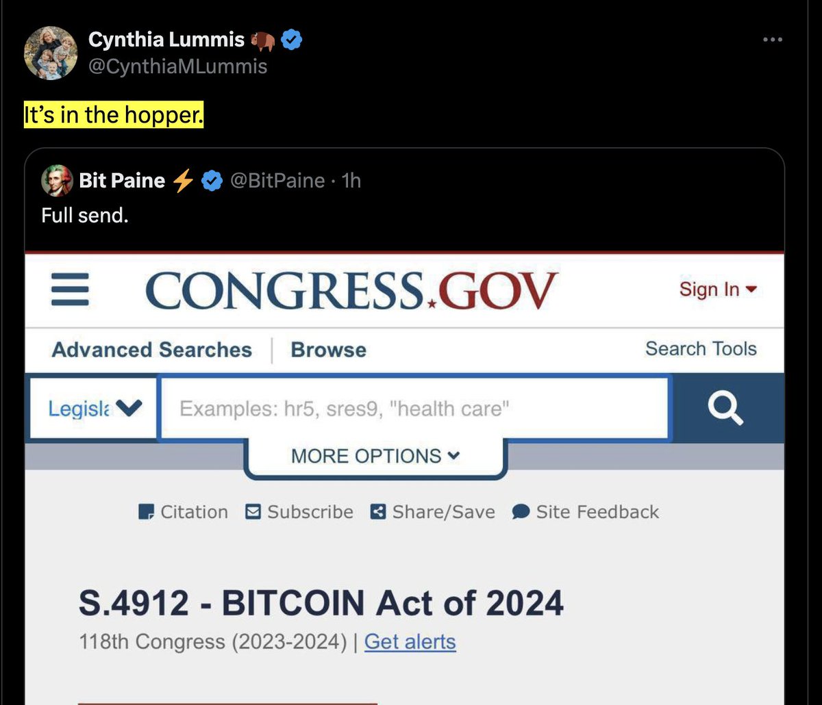 IT'S HAPPENING! 

1 MILLION #Bitcoin Strategic Reserve