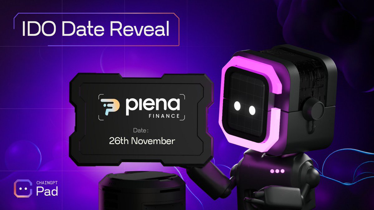 ChainGPT_Pad's tweet photo. 📣 Get ready for @PlenaFinance IDO on ChainGPT Pad - the dates are locked in!

⭐ Plena is the first-ever non-custodial investment crypto Super App powered by Account Abstraction.

IDO Details:

📅 IDO Date: November 26
🪙 Token: $PLENA
💸 Raise: $300,000

IDO Page: https://t.co/qkyVYocns3

Learn more: https://t.co/GB79TM9H5x