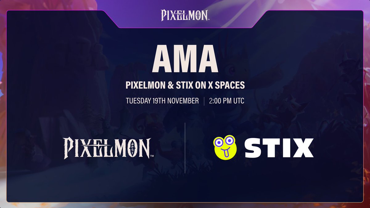 Pixelmon x Stix

Join us for an AMA with <a href="/STIXprotocol/">STIX</a> to learn more about how creating memes of your favorite crypto communities can earn you rewards!

x.com/i/spaces/1Yqxo…