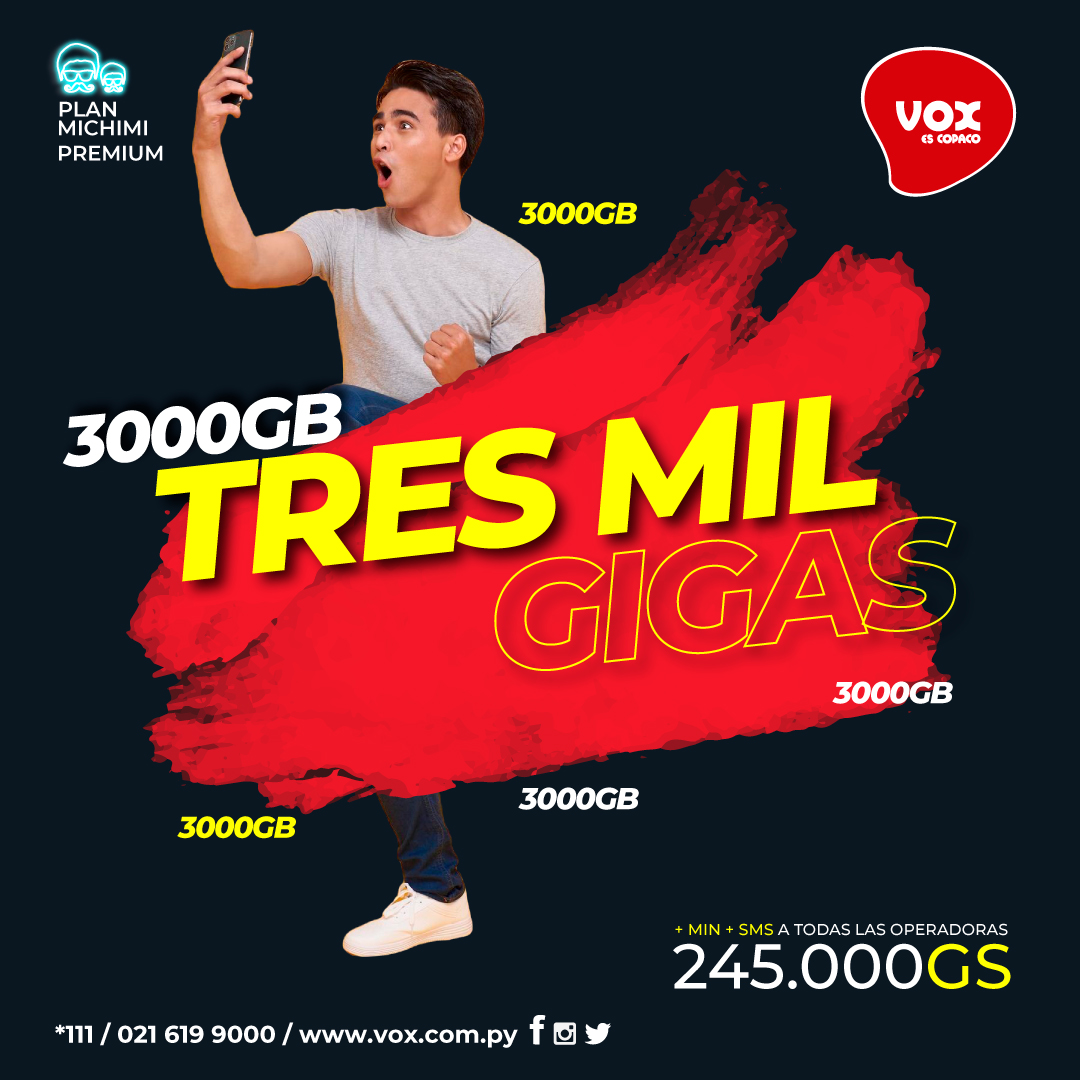voxpy's tweet image. ¡Ahorrá con el Plan Michimi Premium!

3000GB para navegar, ver series, videos y estar siempre conectado.

¡Nunca más te quedas sin datos!

Conoce más del servicio al 0961 619900 o al 021 6199000😉📲