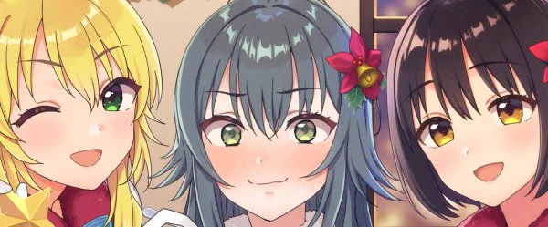 gumさん()主催のアイマス越境アンソロジーに美希・手毬・茄子さんで描かせて頂いておりますEXPO参加される方は是非チェックしてみてください～ 