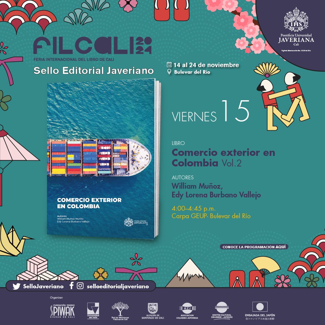 📚 ¡Segundo día en la Feria del Libro de Cali! 🌟

Hoy hablaremos de economía cultural, legado de los años 70 y comercio exterior en Colombia. Síguenos en vivo por Instagram 👉 @selloeditorialjaveriano o visítanos en nuestro stand Carpa- GEUP.

#FeriadelLibroCali #CulturaEnVivo
