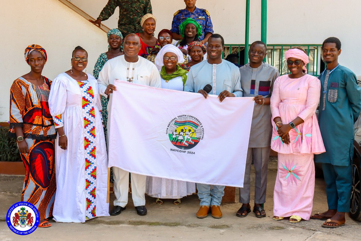 MOYSTheGambia's tweet photo. 🚩 NaYCONF 2024 Flag Tour kicks off!
Led by Hon.@BaksBadjie, we began engaging ministries to ensure support for this vital youth event.
📅 17–24 Dec 2024
 Theme: “Attaining the Recovery Focus – NDP 2023–2027: For and With Young People.”

#NaYCONF2024 #YouthEmpowerment https://t.co/Fsrs9Jlpxo