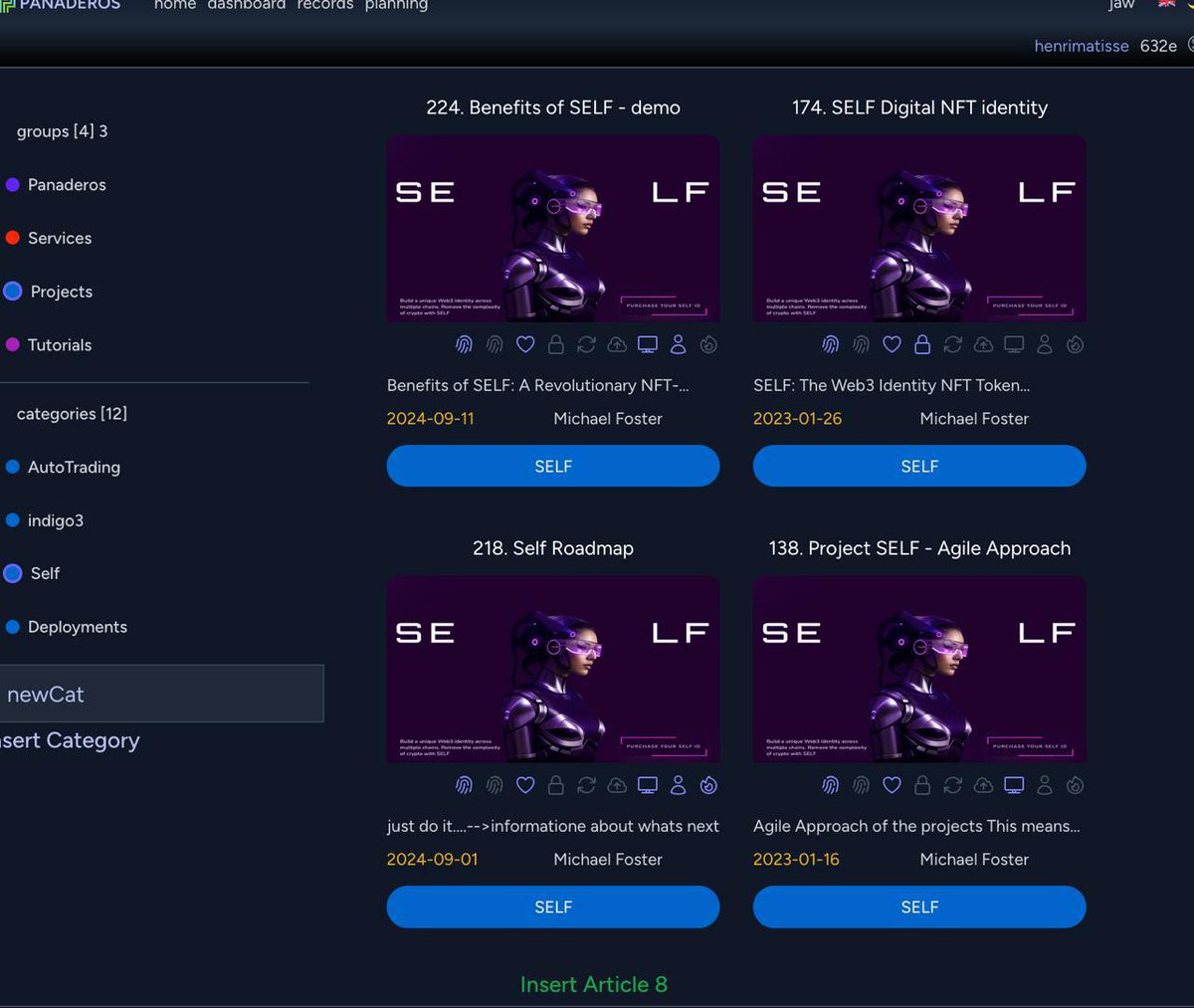 SONAR_on_SONIC's tweet photo. Biweekly Development Update!

Good morning, everyone. This week, we've made good progress on the SELF dashboard. We aim to have the team fully set up on the dashboard by the end of the month for initial in-house testing. After that, we'll invite you all in the group to help do some further testing to identify any other potential bugs.

Below, I've linked some images Levinus sent us of the dashboard and AI agent block features he's currently working on. Btw, we're really excited about the dashboard and believe it has great potential to become a defining utility for SELF.

We also need a new name for the dashboard, as "SELF Web3 Dashboard" feels a bit long. We’re looking for something simpler and cleaner, like "SELF Hub" for example. Feel free to share your thoughts and suggestions in the chat!

What Else Are We Working On?

✅ Lookup Snaps: This feature will allow $SELF IDs to be used in wallets like Metamask without requiring official integration. While it will still need to be submitted, reviewed and accepted by Metamask once completed, this might be an easier route to being able to utilise your SELF usernames in MM. We'll keep you updated.

✅ We've heard your feedback about the website and agree it needs an update. We're starting work on refreshing the landing page to align with our new direction and features. In fact, I've already begun designing a potential new mock-up design. I'll be sharing some screenshots of the potential new design later in the SELF TG group once Rico approves and gives me the ok 👀

Other News:

☎️ Next Friday, we have a call with a project team we've been in contact with for almost a year. They have a great wallet and are the payment network for BTC. Fingers crossed we can make some positive strides during our call with them. As always will let you guys know if we do!