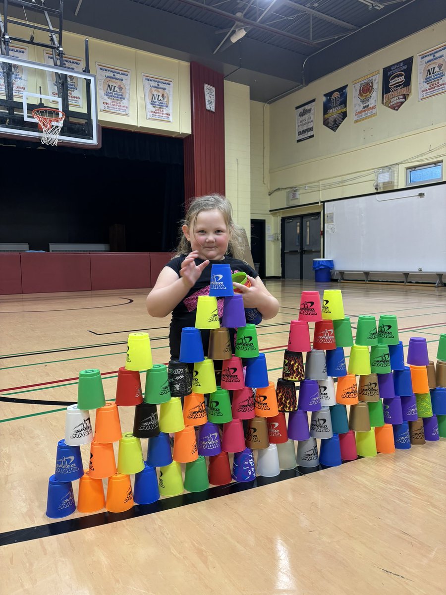 Ending the week with some cup stacking ✅