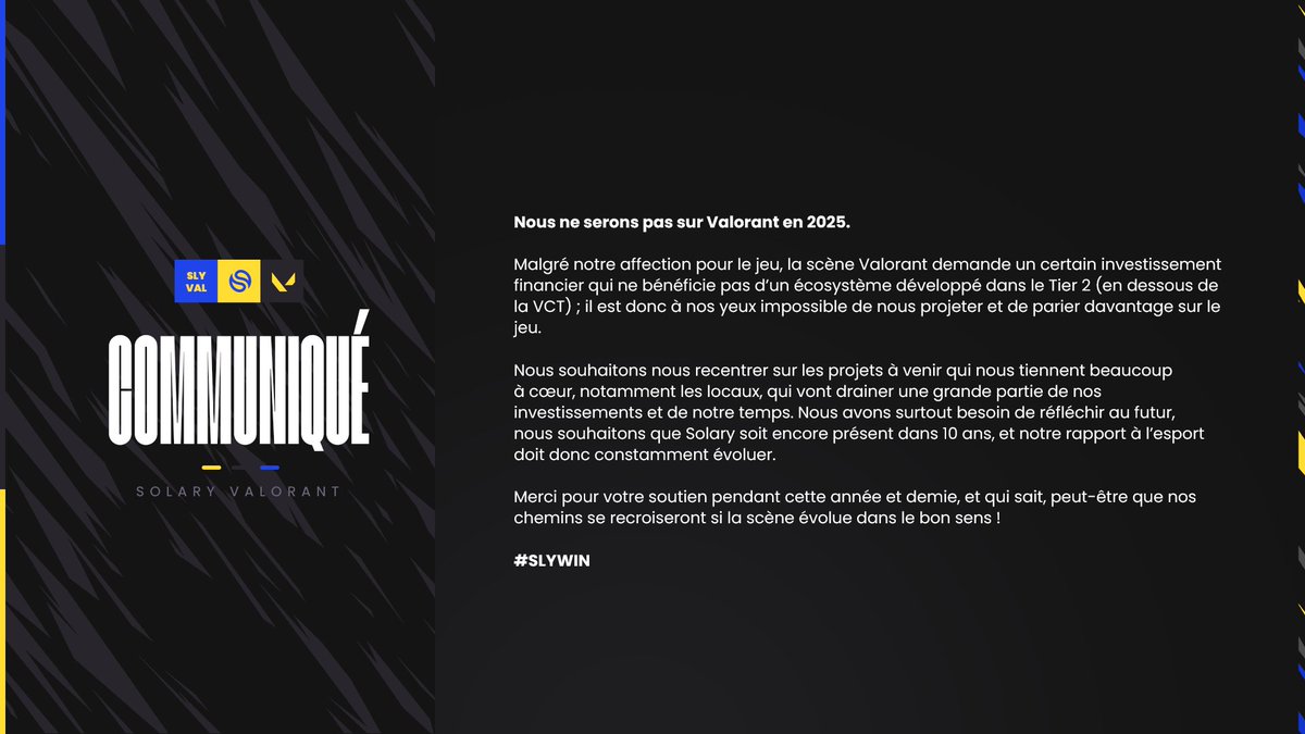 Communiqué officiel : Solary Valorant.