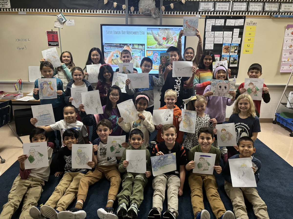 Happy Steve Irwin Day! We finished “Who Was Steve Irwin?” by Dina Anastasio this week. Thank you to the Irwin family for sharing your love and passion for wildlife with us!