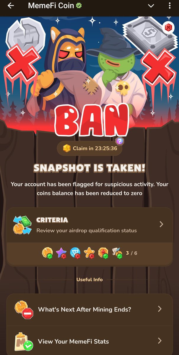Krypitoz's tweet photo. Dear 

#memefi iam an early bird i started tapping to your game from June 3 2024 

I have put in many works and time just to succeed but you ended up spoiling everything for me

What have i done to deserve this #BANNED from you guys

Please Review your policy and make Amends https://t.co/Qhj1VwhRxv