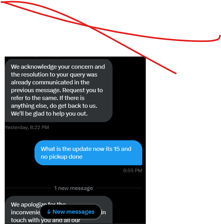 meetsavio's tweet photo. @flipkartsupport i have been messaging you almost last 5 days that wishmaster is not picking item..this #useless reason you have been saying only. i want some action or just refund the money if you cant pickup https://t.co/edc6d5s4PQ