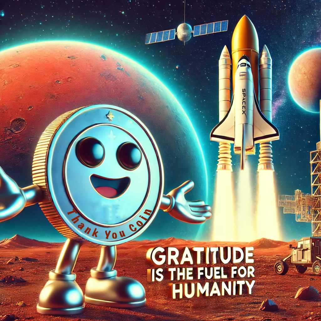ThankYou_Coin's tweet photo. 🚀 Gratitude is the ultimate fuel for humanity 🚀

Introducing $ThankYouCoin: a meme coin dedicated to spreading love and appreciation faster than a SpaceX rocket! 🌌💛

Even Mars needs gratitude, right @elonmusk ? 😉

#ThankYouCoin #SpaceX  #cryptomarket  #memecoin https://t.co/sOYtmb8QtS