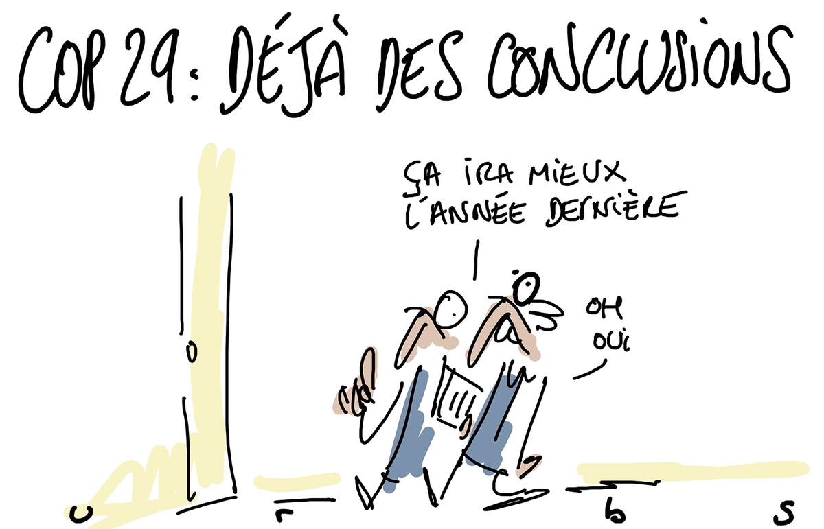 CartooningPeace's tweet photo. 📺 [A WEEK IN THE WORLD]
Cartooning for Peace is on @DebatF24 at 7:10pm tonight to present cartoons on #USA, the #Trump administration and the issue of #Ukraine as well as on #COP29 and the absence of several heads of state.
✏️ @PatChappatte (Switzerland), Urbs (France) https://t.co/BRZw6fTLoe