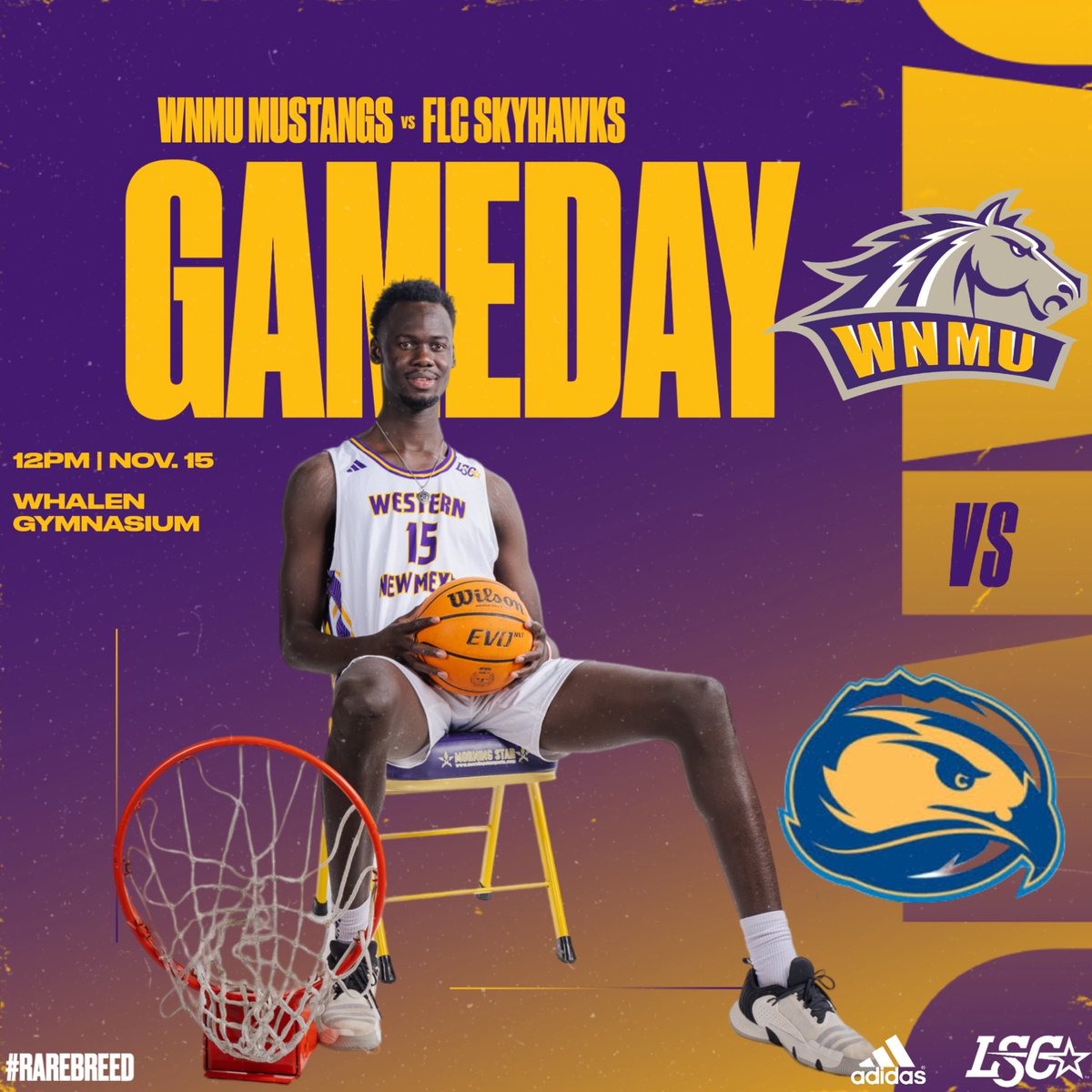 WNMUathletics's tweet photo. Men’s Basketball traveled to Durango, CO for the Skyhawk Classic at Fort Lewis🏀🐎

🆚: Fort Lewis College
 📍: Durango, CO
🏟️: Whalen Gymnasium 
⏰: 12 p.m. MT 
📊: https://t.co/F1PEH1rJXF
🎥: https://t.co/LYhHuv5yUz
#RareBreed #WNMU https://t.co/B9heOubC4V