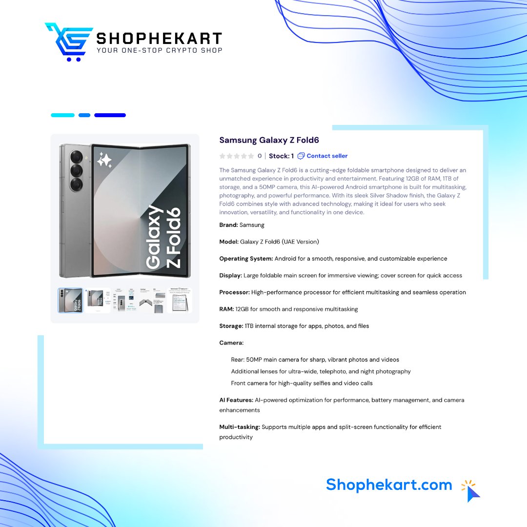 shophekart's tweet photo. 🛍️ #SHOPHEKART update - November 13, 2024
SAMSUNG products are coming to Shophekart 🥳
You can purchase them now using: #USDT, #USDC, #BNB and soon #CSHOP!
Don't miss the opportunity to buy and sell products using #cryptocurrencies!
#RWA #Ecommerce #Tokenization #Bitcoin https://t.co/Z5YZ3ADQOK