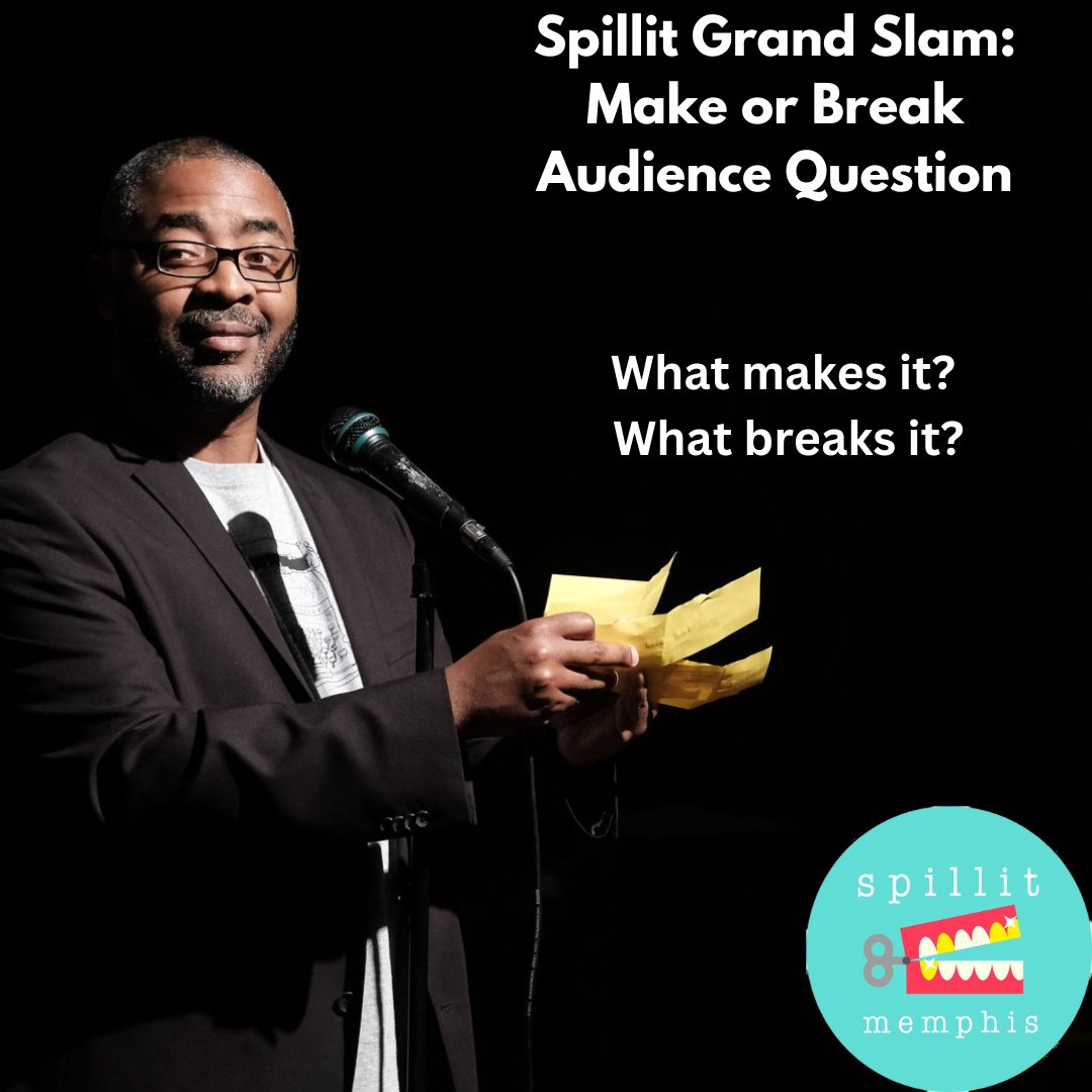 Spillit Memphis (@spillitmemphis) on Twitter photo The audience question! Always one of the highlights of a Spillit Slam. We give you question. You answer it. Then our host Josh Campbell reads them aloud between stories. Even if you don't want to tell a story this is your chance to participate in the evening! <a href="/seanMosley007/">Sean Mosley</a> The audience question! Always one of the highlights of a Spillit Slam. We give you question. You answer it. Then our host Josh Campbell reads them aloud between stories. Even if you don't want to tell a story this is your chance to participate in the evening! <a href="/seanMosley007/">Sean Mosley</a>