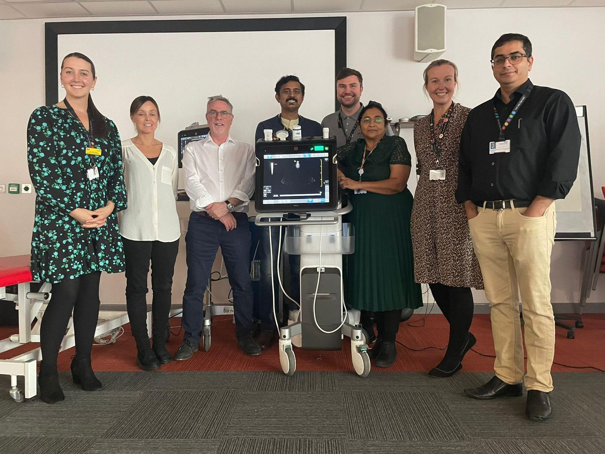 WaltonCentre's tweet photo. We hosted our first ever Neuro POCUS study day “a scan in time” today! Lung US, TCD, TCCD &amp; ONSD all covered by expert speakers. Big thanks to @GEHealthCare for supplying US machines, Simon from @Compumedics and @PJlizard for being the lung US model #FridayFeeling https://t.co/wHEBX9OgMD