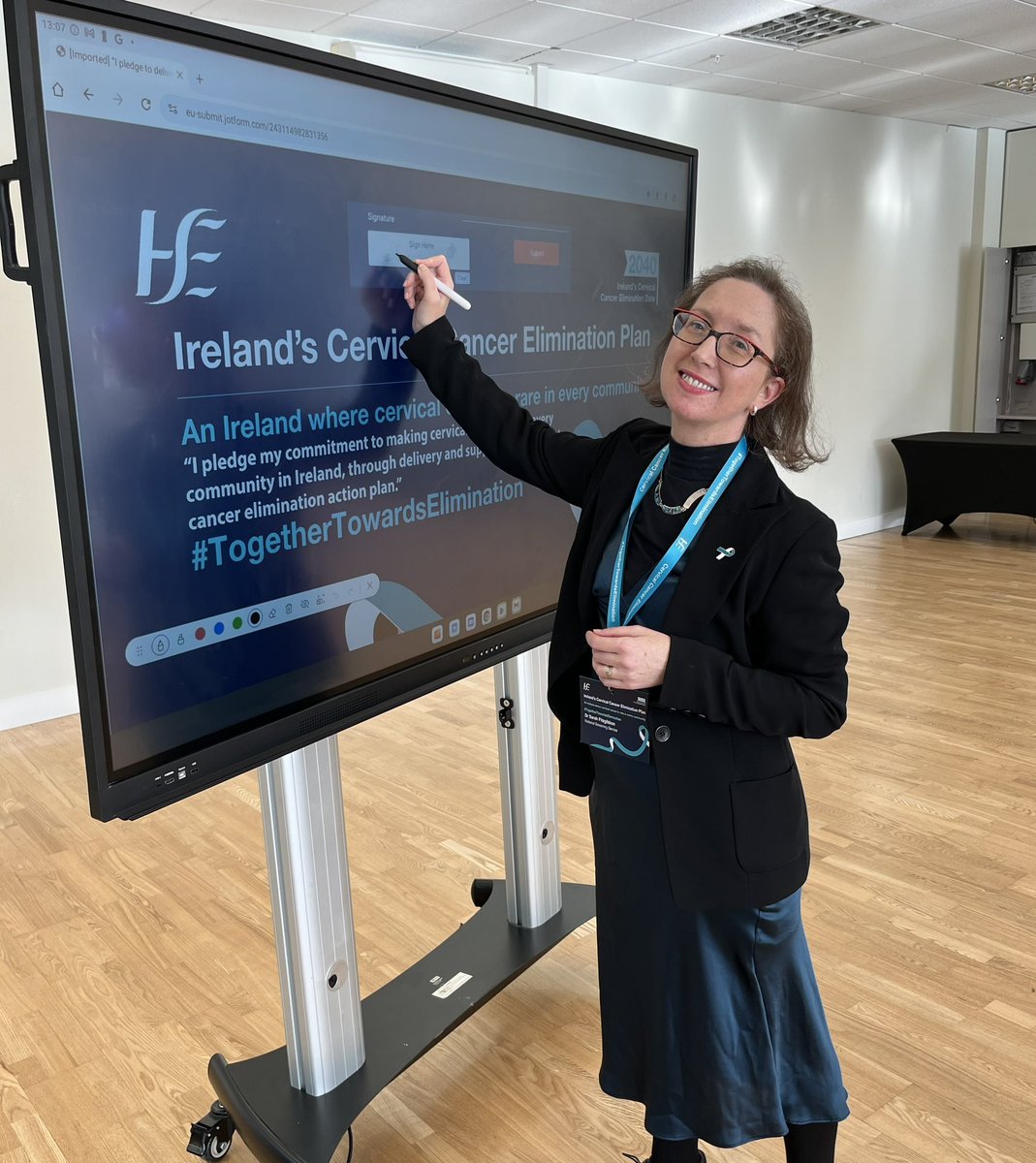 Sarah Fitzgibbon (@sarahfitzwimin) on Twitter photo Signing the pledge to commit to the cervical cancer elimination plan launched today - the fancy technology didn’t know quite what to make of my doctory scrawl, but the sentiment is what matters!
<a href="/NSShse/">National Screening Service</a> #TogetherTowardsElimination Signing the pledge to commit to the cervical cancer elimination plan launched today - the fancy technology didn’t know quite what to make of my doctory scrawl, but the sentiment is what matters!
<a href="/NSShse/">National Screening Service</a> #TogetherTowardsElimination