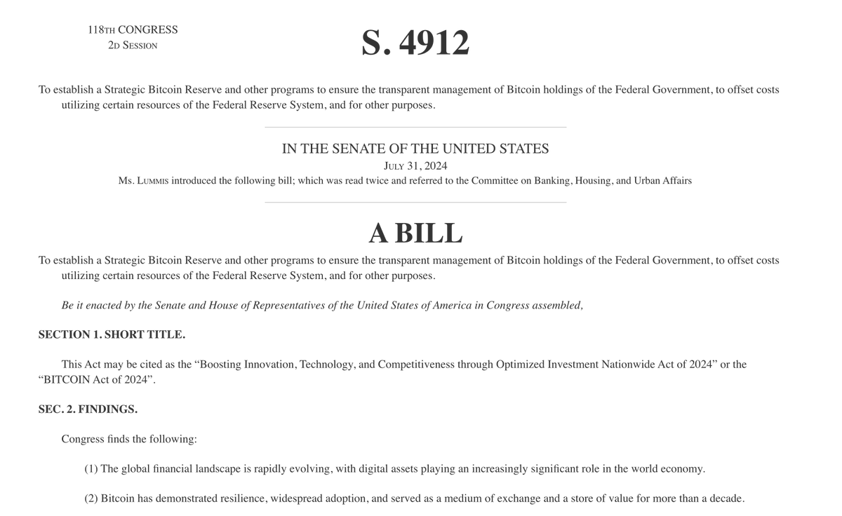 Breaking: @SenLummis S4912 bill 
