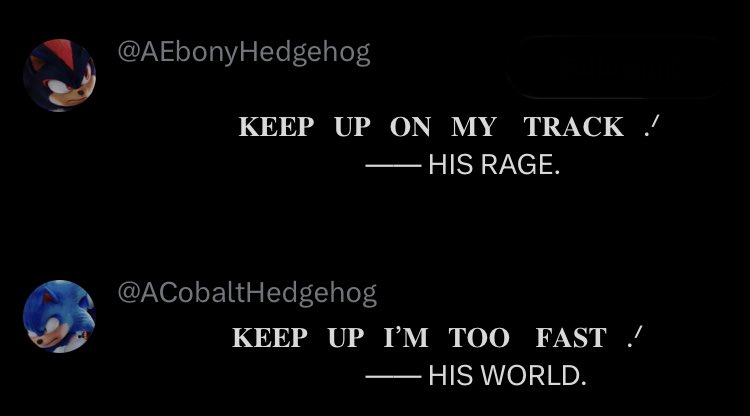 Now we really matchin’ 😈 @AEbonyHedgehog