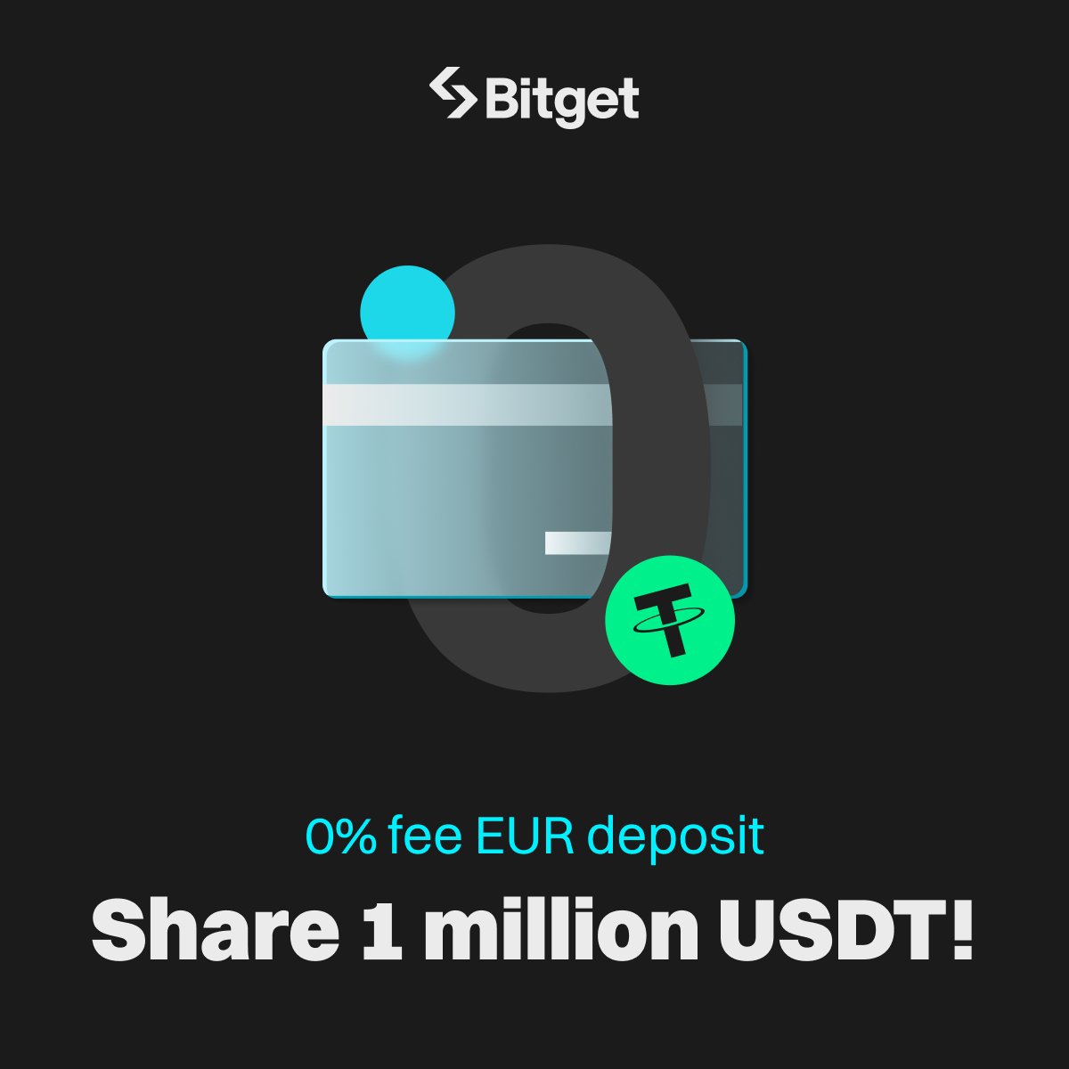 First come, first served! Deposit $200+ worth of EUR via bank transfer and earn up to 25% rebate in USDT with 0% fees! 💸

⏳ Hurry, offer ends December 14, 15:59:59 (UTC).

Register now: bitget.com/support/articl…