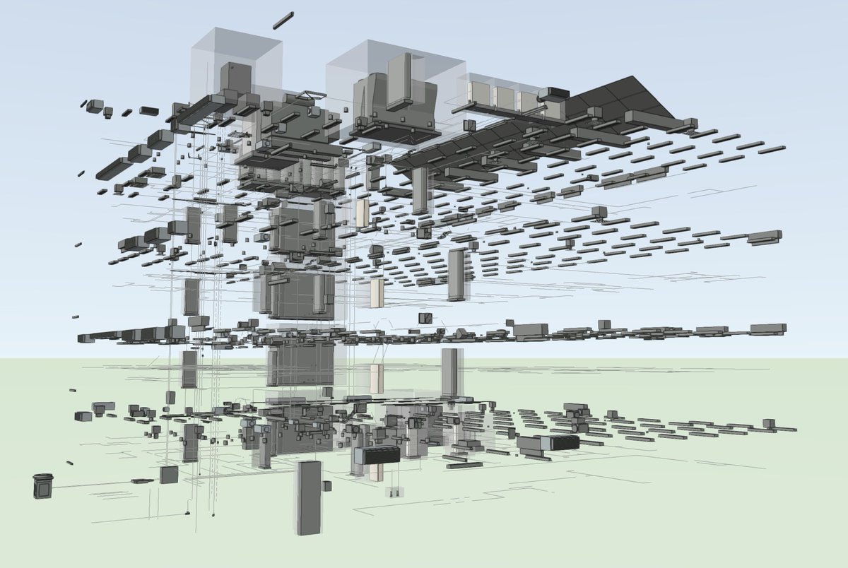 VW_BIMharacyu's tweet image. 国交相営繕BIMモデル。ただしRevit ファイルね。で、簡単に取り込めるし眺めるには良いんだけど、さぁ編集！となると大変だー💧
#Vectorworks