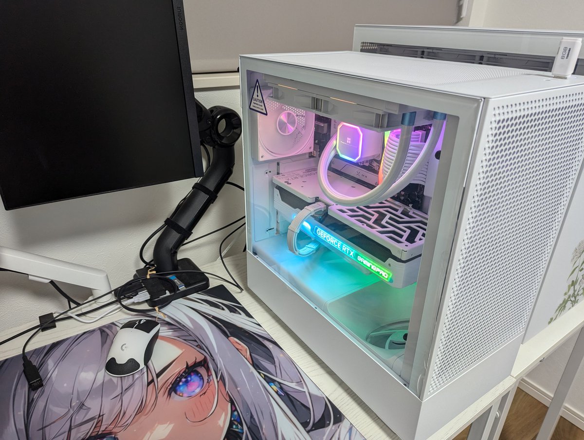IMS1212's tweet photo. 自作代行143台目、ねるさんのお友達の真っ白PC組みました〜🤖
7800X3Dましな価格の時に確保してもらったやつ

皆さんは9800X3D買えましたかね(小声)
過去作→@IMS1313 https://t.co/XAKfONP1l3