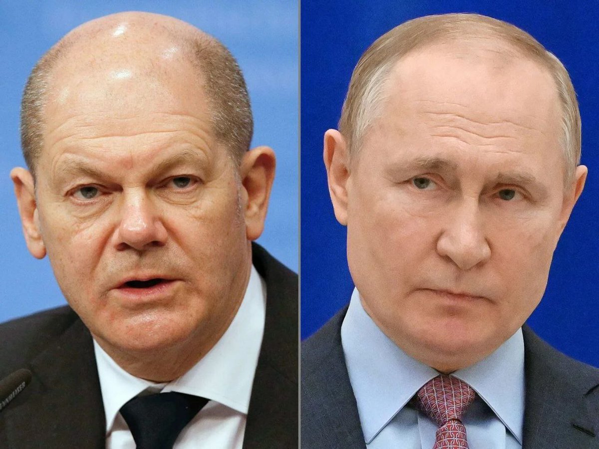 clashreport's tweet photo. After two years: German Chancellor Scholz had a telephone conversation with Putin.

Scholz urged Putin to negotiate with Ukraine to achieve peace.

The conversation lasted almost an hour. https://t.co/sNJc74c164