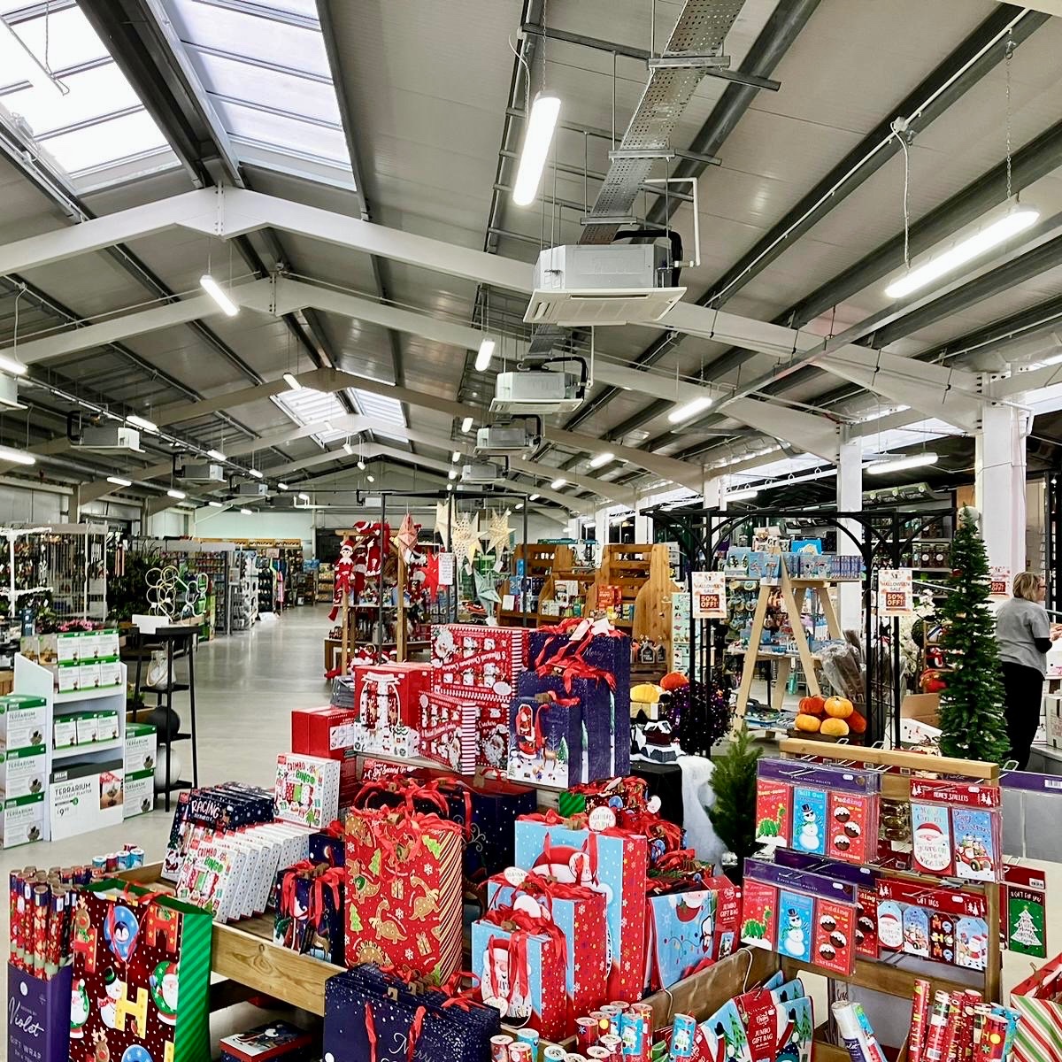Earlier this week, Craig &amp; Elaine had a lovely catch up with our customer MacKenzie &amp; Cruickshank in Scotlands oldest small town, Forres. Christmas is in full swing at this award winning family run garden centre 🎄

#TheFullRange #Christmas #GardenCentre