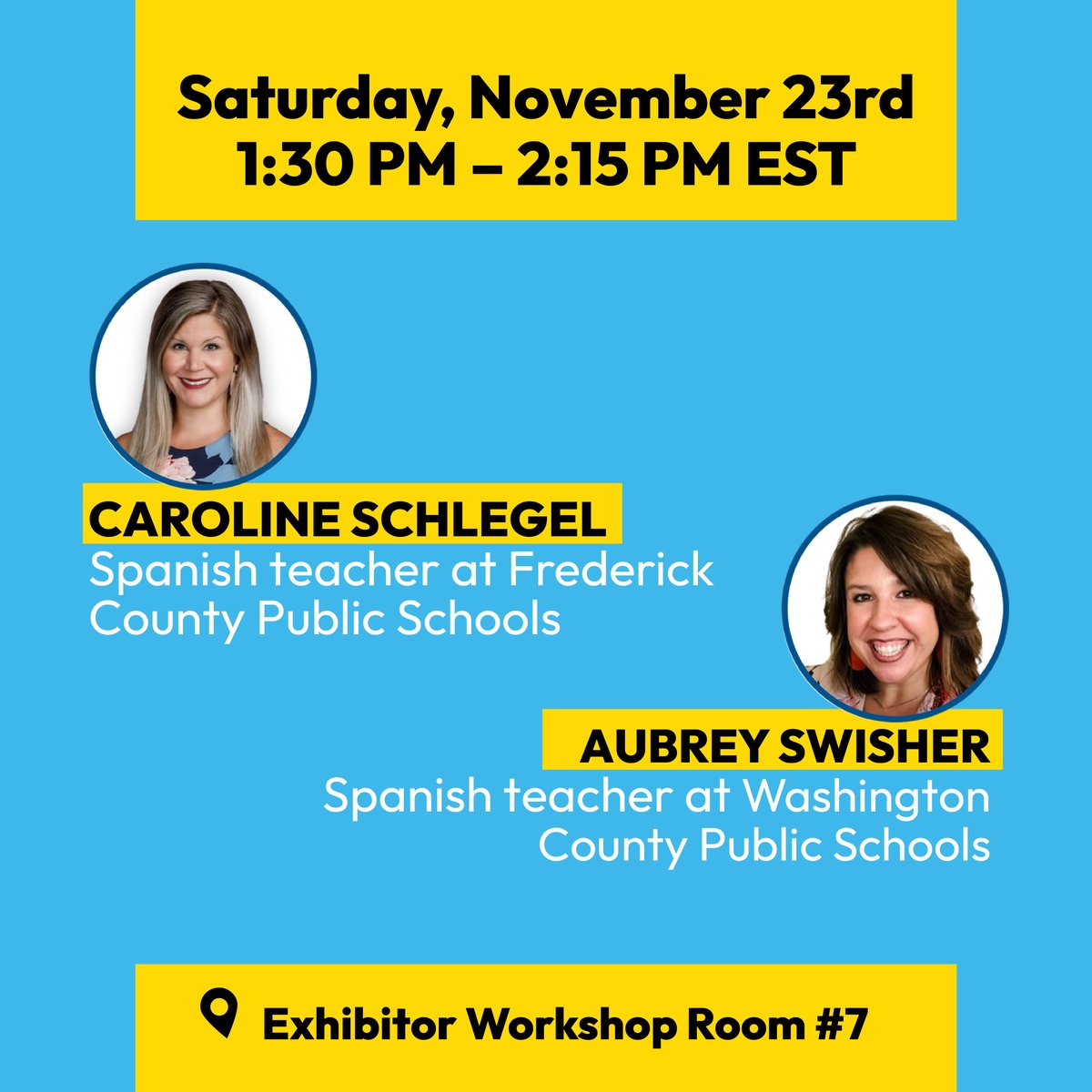 Less than a week to go until ACTFL 2024! 🌟

Join us for KWL sessions, including "Building Confidence and Accuracy in AP® Spanish"! 
🗣 Caroline Schlegel &amp; Aubrey Swisher 
🗓 Nov 23rd 
🕒 1:30 PM EST 
📍 Workshop Room #7

See you soon!
