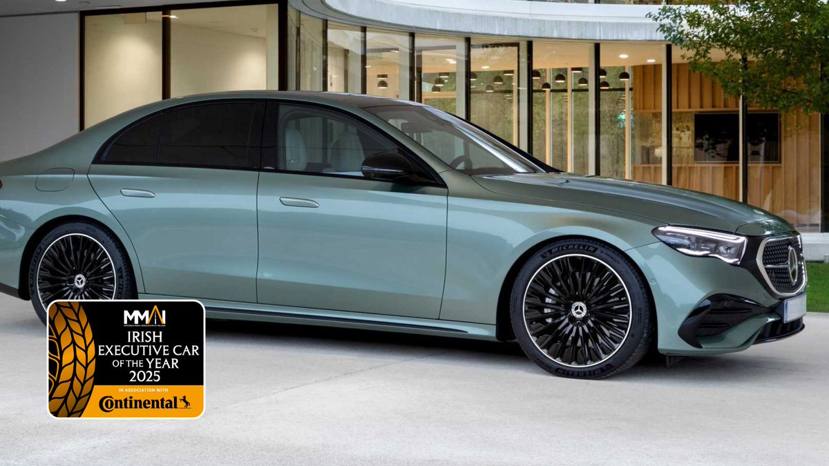 Great win for <a href="/MercedesBenzIre/">Mercedes-Benz Cars Ireland</a> who take Irish Executive Car of the Year in association with Continental Tyres honors with the E-Class. #IrishCOTY2025