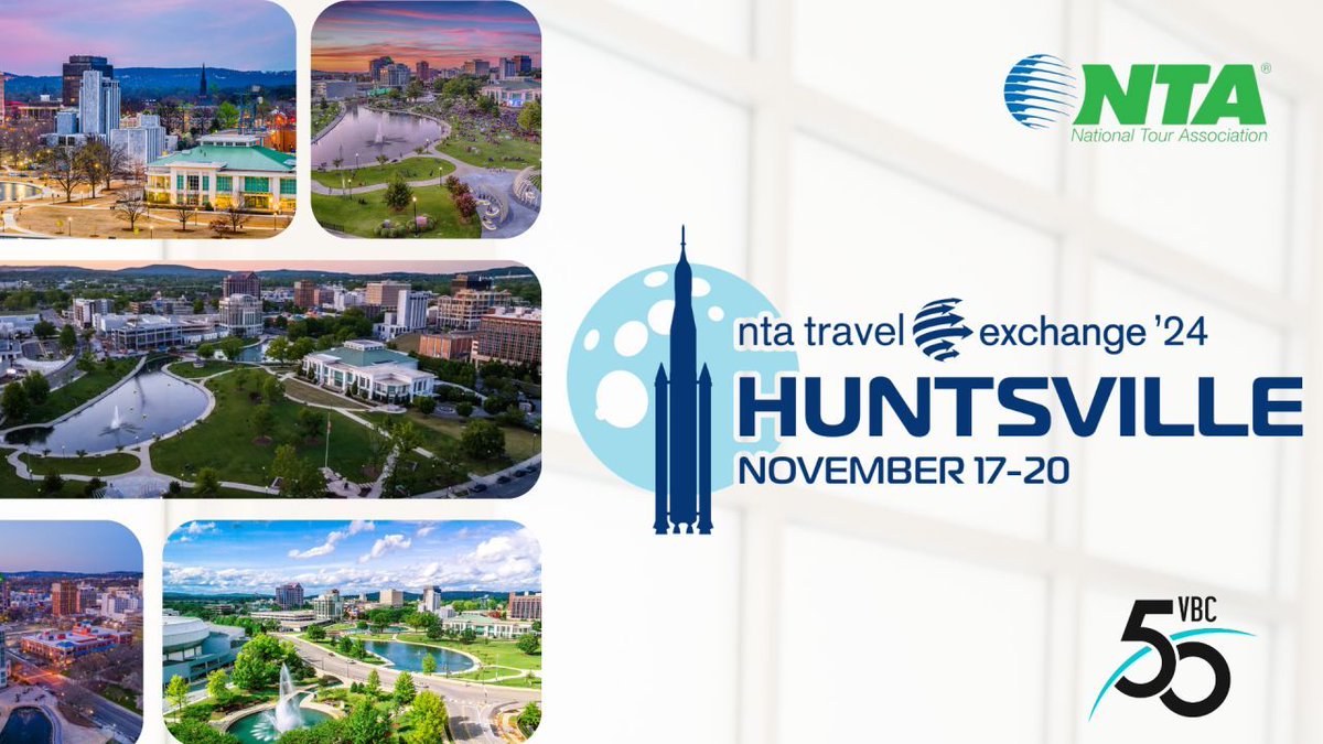 Huntsville, AL here we come! SYTA will be in attendance at <a href="/ntanews/">NTA</a> Travel Exchange Annual Conference this upcoming 11/17 to connect w/ the many different travel industry professionals there to learn &amp; explore. Come visit us at Booth #2418! vonbrauncenter.com/event/nta-trav…