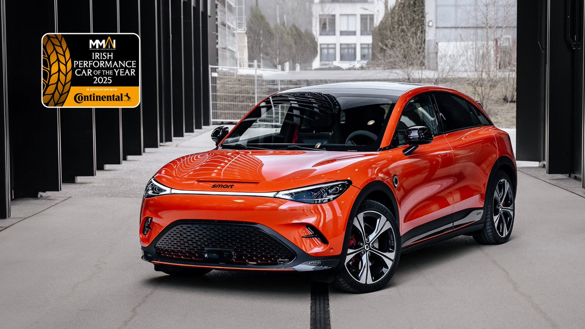 The Irish Performance Car winner in association with Continental Tyres is the Smart #3 Brabus. Kudos! #IrishCOTY2025