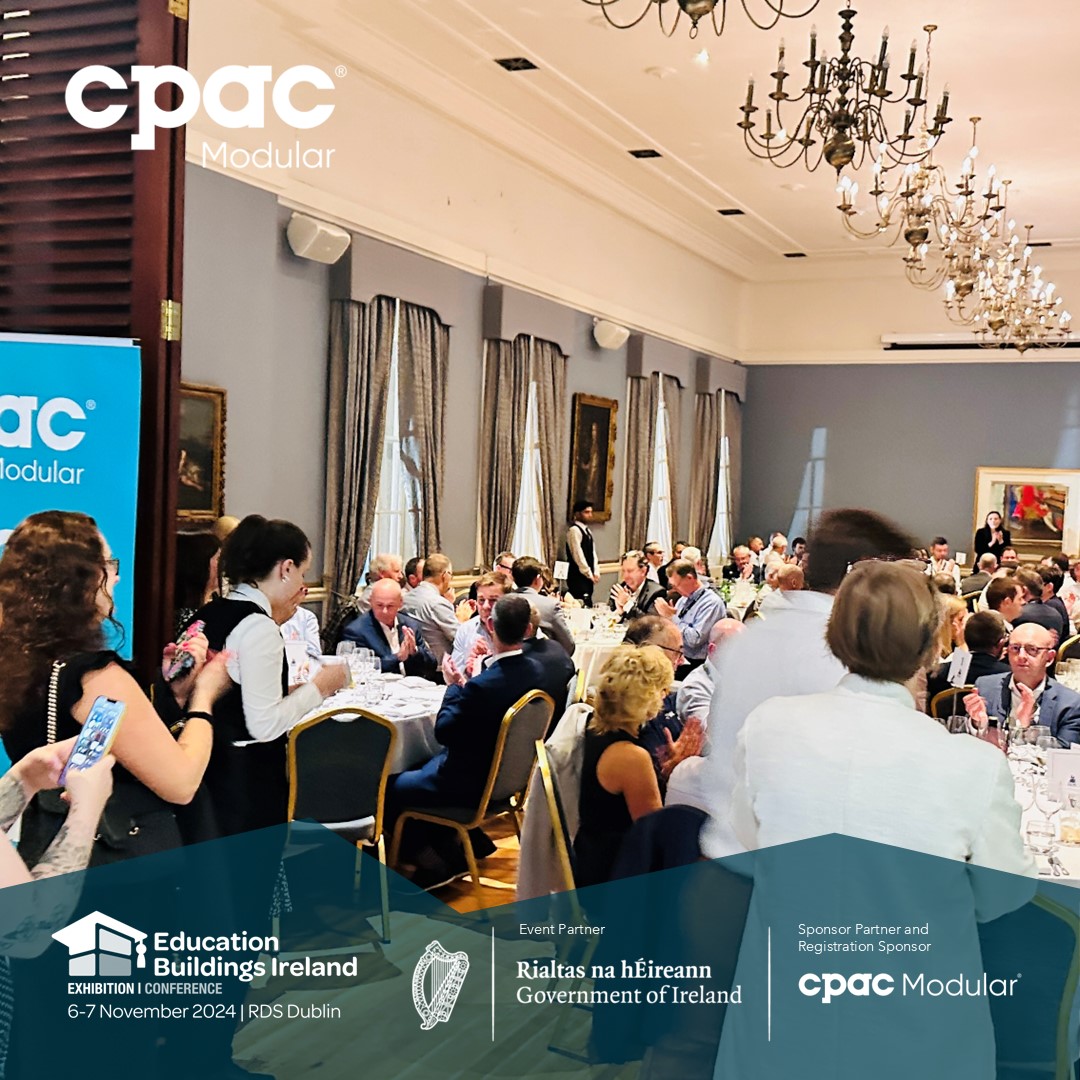 Cpac_Modular's tweet image. We were also a sponsor of the Education Buildings Ireland Conference &amp;amp; Exhibition Gala reception and Dinner with our community of Education sector focused colleagues across a wide spectrum of experts, providers and modular accommodation specialists.
#educationbuildingsireland
